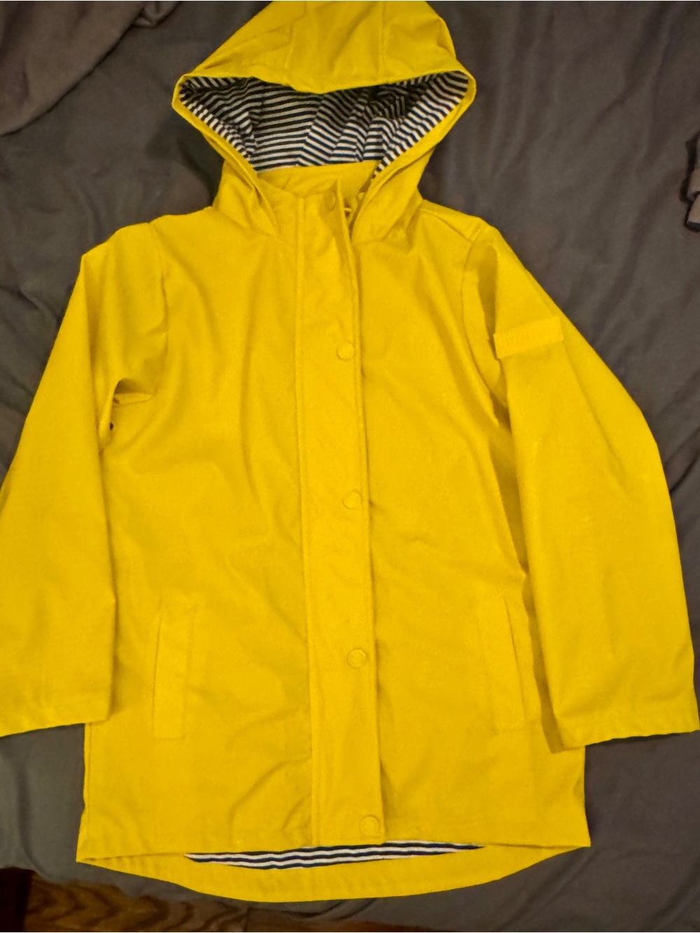 Kids Hunter Yellow Hooded Raincoat